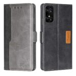 Tel1 TCL 50 SE Contrast Color Side Buckle Θήκη Βιβλίο - Black Grey