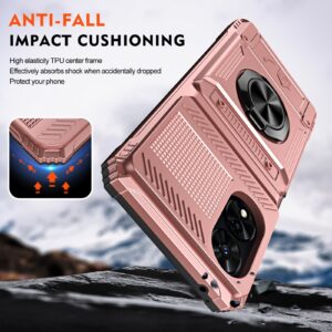 Forcell TCL 50 SE Hybrid Metal Ring Θήκη Σκληρή - Rose Gold