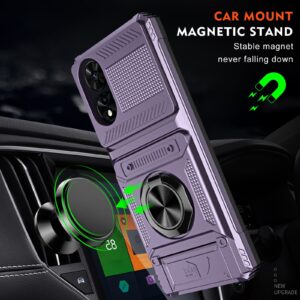 Forcell TCL 50 SE Hybrid Metal Ring Θήκη Σκληρή - Purple