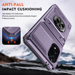 Forcell TCL 50 SE Hybrid Metal Ring Θήκη Σκληρή - Purple