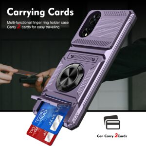 Forcell TCL 50 SE Hybrid Metal Ring Θήκη Σκληρή - Purple