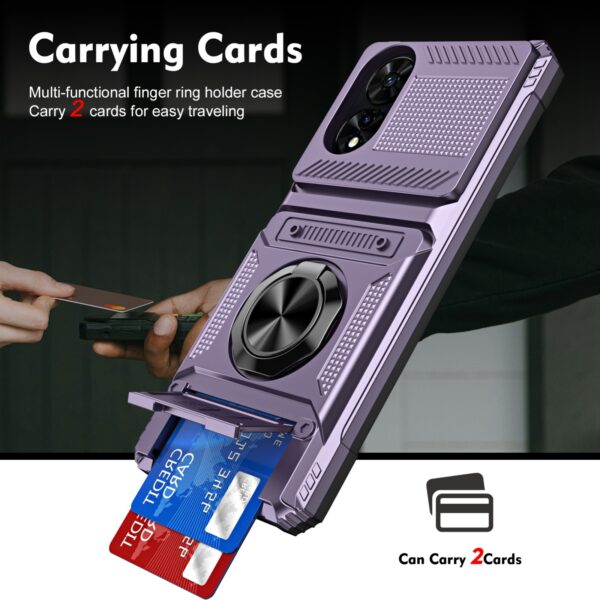 Forcell TCL 50 SE Hybrid Metal Ring Θήκη Σκληρή - Purple