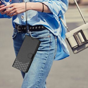 Tel1 TCL 50 SE Honeycomb Embossing RFID Θήκη Βιβλίο - Black