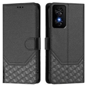 Tel1 TCL 50 SE Honeycomb Embossing RFID Θήκη Βιβλίο - Black