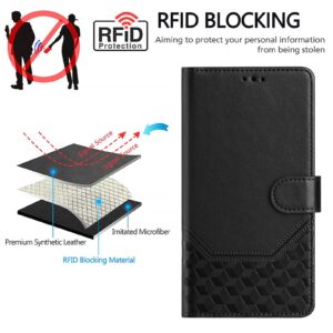 Tel1 TCL 50 SE Honeycomb Embossing RFID Θήκη Βιβλίο - Black
