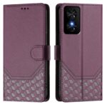 Tel1 TCL 50 SE Honeycomb Embossing RFID Θήκη Βιβλίο - Violet