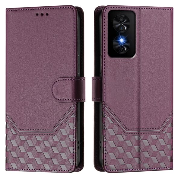 Tel1 TCL 50 SE Honeycomb Embossing RFID Θήκη Βιβλίο - Violet
