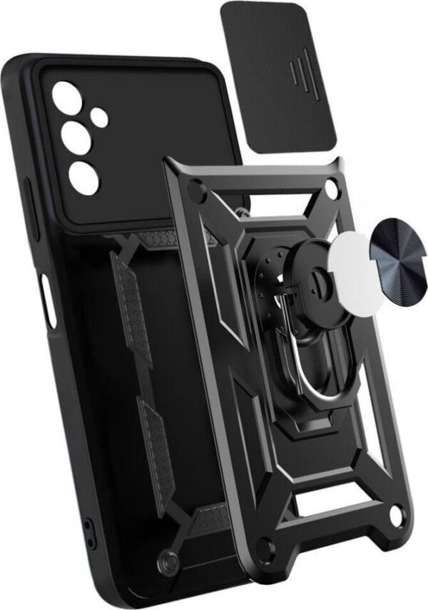 Forcell Samsung Galaxy A13 5G / A04s Defender Sliding Camera Holder Θήκη Σκληρή - Black