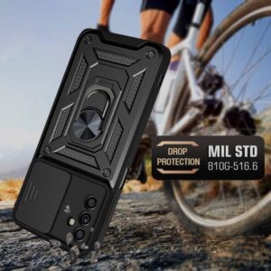 Forcell Samsung Galaxy A13 5G / A04s Defender Sliding Camera Holder Θήκη Σκληρή - Black