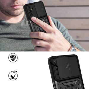 Forcell Samsung Galaxy A13 5G / A04s Defender Sliding Camera Holder Θήκη Σκληρή - Black