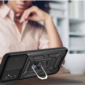 Forcell Samsung Galaxy A13 5G / A04s Defender Sliding Camera Holder Θήκη Σκληρή - Black