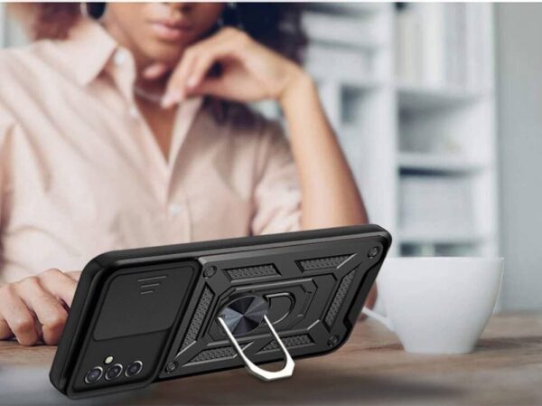 Forcell Samsung Galaxy A13 5G / A04s Defender Sliding Camera Holder Θήκη Σκληρή - Black