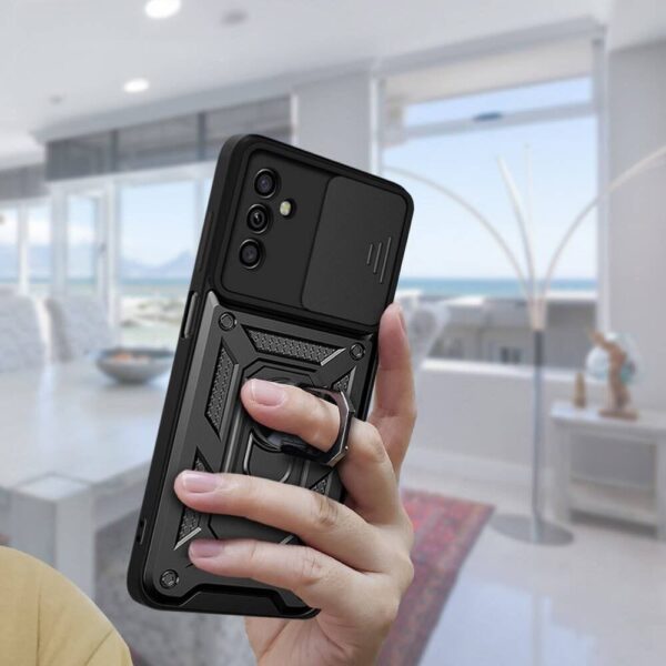 Forcell Samsung Galaxy A13 5G / A04s Defender Sliding Camera Holder Θήκη Σκληρή - Black