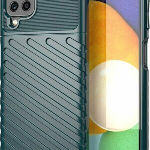Forcell Samsung Galaxy A22 4G /M32 4G Thunderbolt Shockproof Θήκη Σιλικόνης - Green