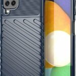 Forcell Samsung Galaxy A22 4G /M32 4G Thunderbolt Shockproof Θήκη Σιλικόνης - Blue
