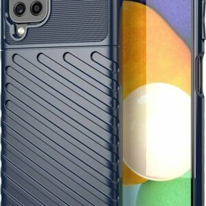 Forcell Samsung Galaxy A22 4G /M32 4G Thunderbolt Shockproof Θήκη Σιλικόνης - Blue