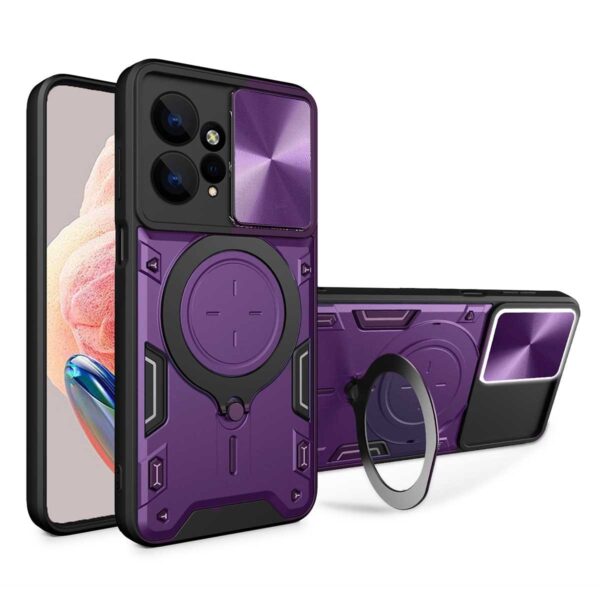 Forcell Xiaomi Redmi Note 12 4G Sliding Camshield Θήκη Σκληρή - Purple