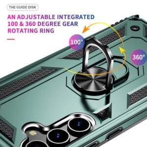 Forcell Samsung Galaxy S24 5G Shockproof Holder Θήκη Σκληρή - Green