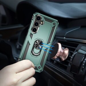 Forcell Samsung Galaxy S24 5G Shockproof Holder Θήκη Σκληρή - Green