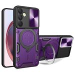 Forcell Samsung Galaxy A35 5G Sliding Camshield Magnetic Holder Θήκη Σκληρή - Purple