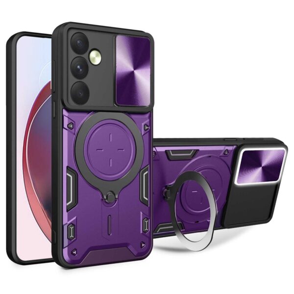 Forcell Samsung Galaxy A35 5G Sliding Camshield Magnetic Holder Θήκη Σκληρή - Purple