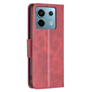 Tel1 Xiaomi Redmi Note 13 Pro 5G Retro Lambskin Texture Θήκη Βιβλίο - Red