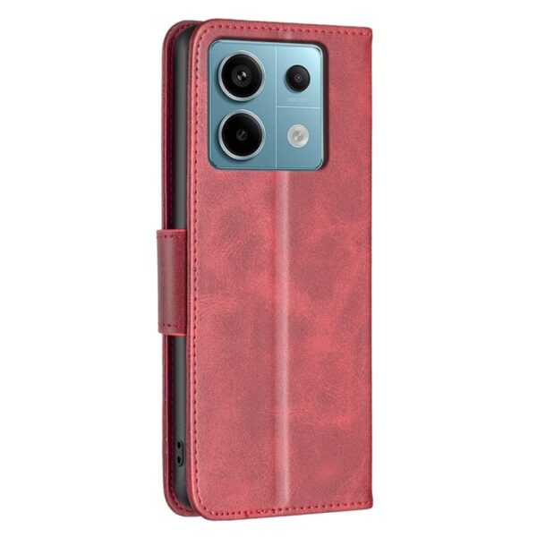 Tel1 Xiaomi Redmi Note 13 Pro 5G Retro Lambskin Texture Θήκη Βιβλίο - Red