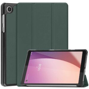 Θήκη Lenovo Tab M8 Gen 4 8" Πράσινο Custer Pure Color 3-Fold Holder Tablet Case Green