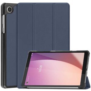 Θήκη Lenovo Tab M8 Gen 4 8" Μπλε Custer Pure Color 3-Fold Holder Tablet Case Blue