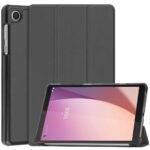 Θήκη Lenovo Tab M8 Gen 4 8" Μαύρη Custer Pure Color 3-Fold Holder Tablet Case Black
