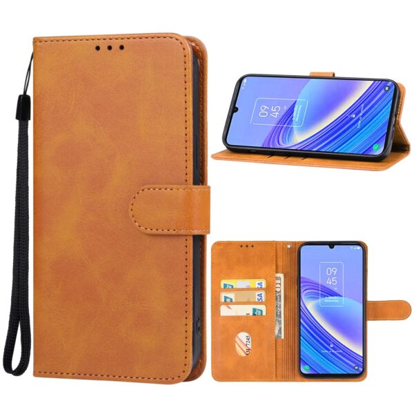 Tel1 TCL 505 Wallet Θήκη Βιβλίο - Brown