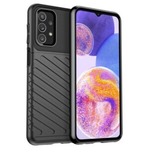 Forcell Samsung Galaxy A23 5G Thunderbolt Shockproof Θήκη Σιλικόνης - Black