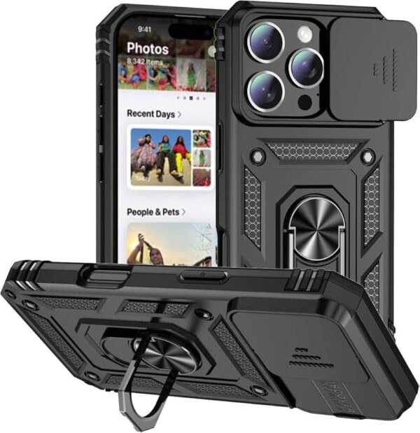 Forcell iPhone 16 Pro Hybrid Armor Θήκη Σκληρή - Black