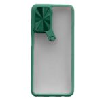 Tel Protect Samsung Galaxy A12 / M12 Cyclops Camshield Θήκη με Πλαίσιο Σιλικόνης - Green