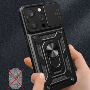 Forcell iPhone 15 Pro Max Hydrid Armor Θήκη Σκληρή - Black