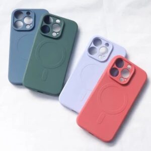 Forcell iPhone 15 Pro Max MagSafe Θήκη Σιλικόνης - Purple