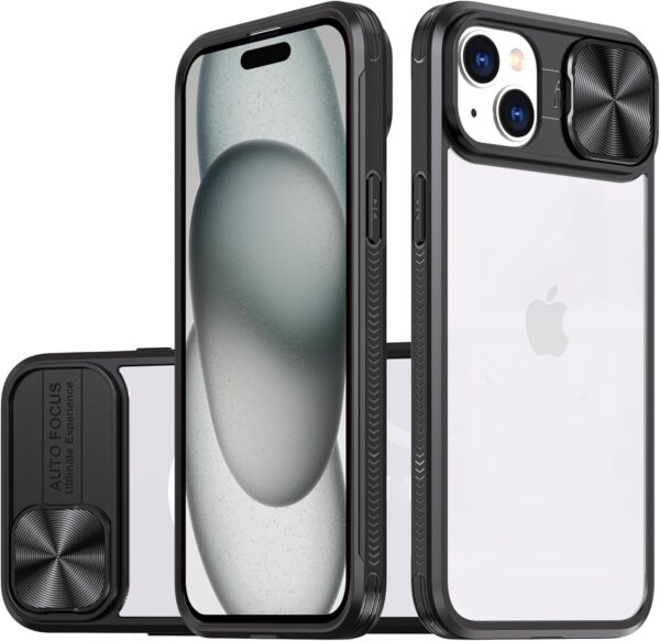 Forcell iPhone 13 Pro Θήκη Με Πλαίσιο Σιλικόνης Διάφανη - Black