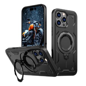 Forcell iPhone 16 Pro Max Hybrid Armor Holder Σκληρή Θήκη - Black