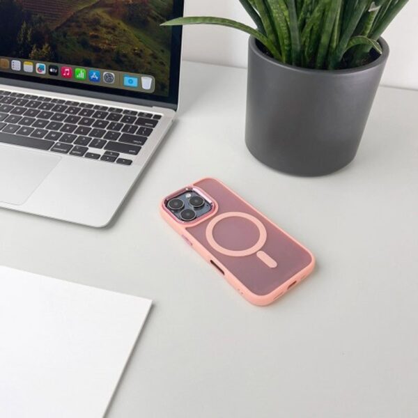 Forcell iPhone 16 Pro MagSafe Magnetic Θήκη Σιλικόνης - Pink