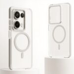 Forcell Xiaomi Redmi Note 13 Pro 4G/ Xiaomi Poco M6 Pro 4G MagSafe Space Θήκη με Πλαίσιο Σιλικόνης Διάφανη - Grey