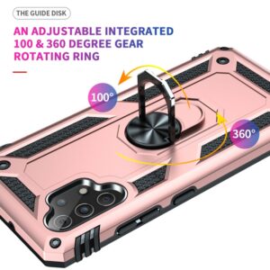 Forcell Samsung Galaxy A32 4G Shockproof Holder Θήκη Σκληρή - Rose Gold
