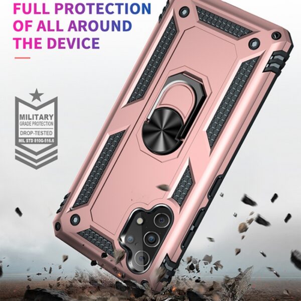 Forcell Samsung Galaxy A32 4G Shockproof Holder Θήκη Σκληρή - Rose Gold