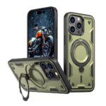 Forcell iPhone 16 Pro Max Hybrid Armor Holder Θήκη Σκληρή - Green