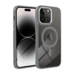 Forcell iPhone 16 Pro Max MagSafe Color Edge Θήκη Με Πλαίσιο Σιλικόνης Διάφανη - Titanium Grey