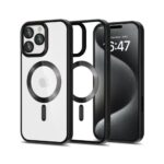 Tech Protect iPhone 16 Pro Max MagSafe Θήκη Με Πλαίσιο Σιλικόνης Διάφανη - Black