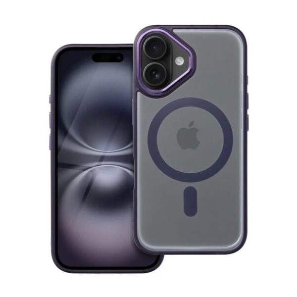 Forcell iPhone 16 Plus Color Edge Θήκη Με Πλαίσιο Σιλικόνης Διάφανη - Deep Purple
