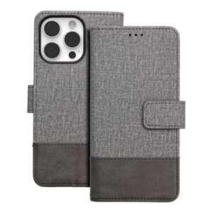 Tel1 iPhone 16 Pro Gomma Θήκη Βιβλίο - Grey
