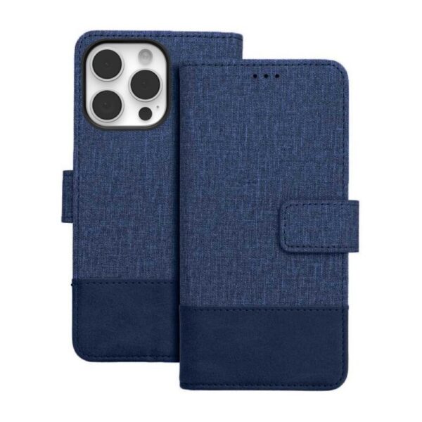 Tel1 iPhone 16 Pro Gomma Θήκη Βιβλίο - Blue