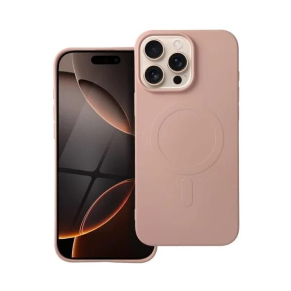 Forcell iPhone 16 Pro MagSafe Big Hole Θήκη Σιλικόνης - Pink