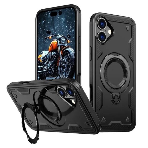 Forcell iPhone 16 Hybrid Armor Σκληρή Θήκη - Black